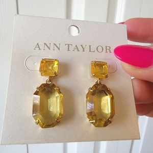 Ann Taylor Green & Yellow Earrings Gemstone Earrings